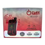 PUFF NEST 25000 PUFFS Watermelon Ice Disposable Vape - 18 mL, 2% Nicotine - Image 4