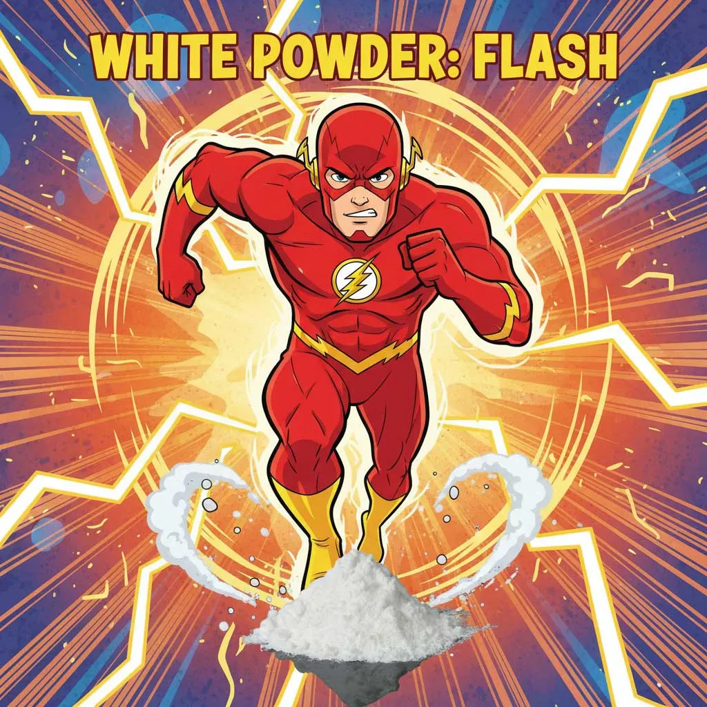 White powder flash
