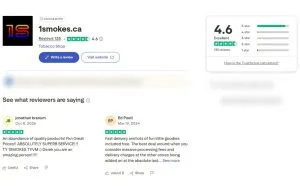 Best customer review from 1smokes
